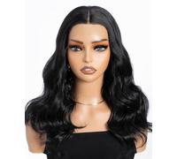 Style Icon Short Lace Front Wigs 17 Inches Loose Curly Synthetic Wigs For Women Heat Resistant Fibre (1B)