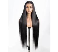 Style Icon Super Long Straight Lace Front Wig 38 Inches Long Wig for Women Synthetic Lace Front Wig Middle Part Lace Wig Pre Plucked with Baby Hair Heat Resistant Fiber 150% Density (#2)