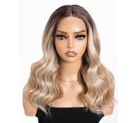 Style Icon Wigs Short Blonde Lace Front Loose Curly Wave 17 Inches Synthetic Wigs For Women Heat Resistant Fibre (TTHL6/23B/APRIC)