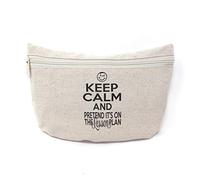 Style In Print Custom Canvas Makeup Bag Keep Calm and Pretend It's on Lesson Plan Profession School Supplies Pencil Canvas Tote Pouch 9x6 Inches Natural Design Only
