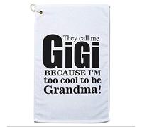 Style In Print Golf Towel They Call Me Gigi Because I'm Too Cool to Be Grandma Cotton Bag Accessories White Design Only