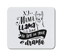 Style In Print Mother's Day Mouse Pad Mom Mama Llama Has No Time for Your Drama Neoprene Office Supplies & Gaming Computer Desk Accessories Square Shape Design Only (MOUSE_PR21F0110_SQ)