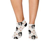 Style In Print No Show Socks Bernese Mountain Dog Bones Paws Polyester Ankle Socks Women & Men Crazy Fun Socks 1 Size, Ankle, One size