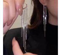 Style Inlaid Rhinestone Bowknot Tassel Long Earrings for Women Wedding Jewelry Birthday Gift