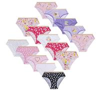 Style It Up 15 Pairs Kids Girls Printed Briefs Comfortable Underwear 100% Cotton (Floral-Star-Panda, 13)