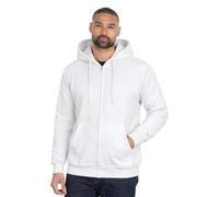 Style It Up Adults Unisex Mens Ladies Full Zip Hoodies Womens Fleece Sweatshirt Plain Top (White, X Large)