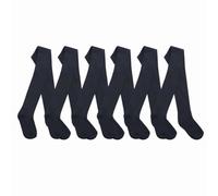 Style It Up Girls Cotton Rich Tights, Soft Warm Plain School Tights, Children’s Everyday Multipack for Smart Casual Wear (Pack of 6 Navy 13)