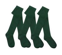 Style It Up Girls Cotton Rich Tights, Soft Warm Plain School Tights, Children’s Everyday Multipack for Smart Casual Wear (Pack of 3 Green 9-10)