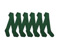 Style It Up Girls Cotton Rich Tights, Soft Warm Plain School Tights, Children’s Everyday Multipack for Smart Casual Wear (Pack of 6 Green 7-8)