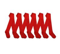 Style It Up Girls Cotton Rich Tights, Soft Warm Plain School Tights, Children’s Everyday Multipack for Smart Casual Wear (Pack of 6 Red 2-3)
