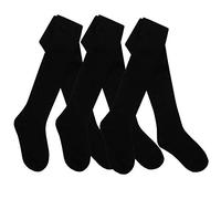 Style It Up Girls Plain Tights Back to School Warm Cotton Rich Soft Children 2-13 Years Multipack (3 Pack, Black, 3-4 Years)