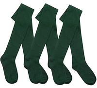 Style It Up Girls Plain Tights Back to School Warm Cotton Rich Soft Children 2-13 Years Multipack (3 Pack, Green, 9-10 Years)
