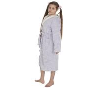 Style It Up Kids Girls Glow in The Dark Dressing Gown Coral Fleece Hooded Cozy Warm Comfortable Perfect GIFS Childs Robe (Unicorn, 11-12Y)