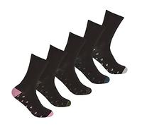 Style It Up Ladies Cotton 5 Pack Socks Cotton Rich Coloured Toes & Heels 4-8 EVERYDAY Formal (HEART, 4-8 UK)