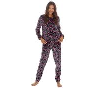 Style It Up Ladies Womens Neon Leopard Print Pyjama Long Sleeve Warm Cozy Comfortable Nightwear PJ Set (NEON Leopard, M)