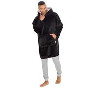 Style It Up Mens Embossed Gamer Print Oversized Robe Kangaroo Pocket Sherpa Lining Super Soft Comfortable Cosy Adults Hooded Blanket (GAMER, ONESIZE)