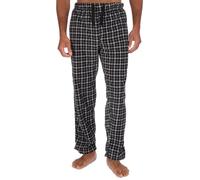 Style It Up Mens Polar Fleece Lounge Pants (BLACK-WHITE, XL)