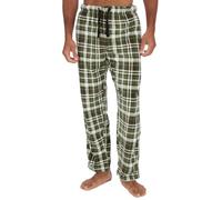 Style It Up Mens Pyjamas Checked Fleece Lounge Pants 100% Polyester PJ Bottoms Trouser Nightwear PJs Soft (KHAKI, XL)