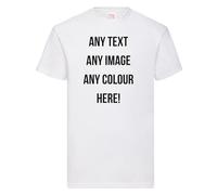 Style It Up Personalised Kids Unisex Printed Cotton T-Shirt Girls Boys Any Text Any Photo (White, 9-10Y)
