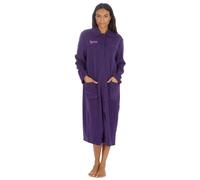 Style It Up Personalised Ladies Fleece Housecoat with Zip/Button Front - Soft Warm Long Full Length Dressing Gown, Cosy Winter Custom Name Loungewear Robe with Pockets - Women’s Nightwear Sizes 10-28