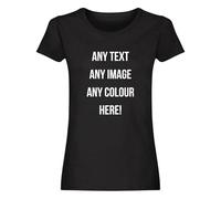 Style It Up Personalised Women’s Short Sleeve Crew Neck T-Shirt - Any Colour or Font - Ladies Fit Soft Breathable Casual Top - Gym Activewear Everyday Wear Hen Do (Womens - Black, 8-10)