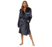 Style It Up Personalised Womens Ladies Dressing Gown Shimmer Fleece Plush Velvet Hooded Robe (Grey, 20-22)