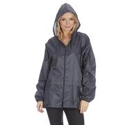 Style It Up Unisex Mens Ladies Water Resistant Plain Raincoat Kagools Jacket Hooded Cagoule (Grey, 2XL)