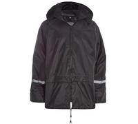 Style It Up Unisex Plain Rain Coat Mac Kagoul Lightwear Jacket Water Proof Hooded Cagoul Adults (BLACK, L)