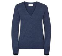 Style It Up Womens Ladies V Neck Fine Knit Button Cardigan Soft Plain Casual Smart Work Top, (Navy, XXS)