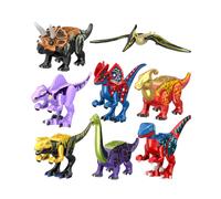 (Style J 8pcs) Large Dinosaur Figure Big Size Indominus T Rex Blocks Fit Lego Toys