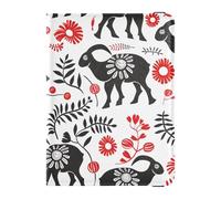 Style Lamb Crimson Floral Passport Holder Cover Wallet Passport Holder Waterproof
