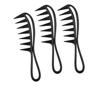 Style like a pro with 3pc Mens Oily Hair Pick Comb Set - -Static & - Top for Crew Cut, Slicked-Back, Mohawk, Mop-Top - Great for Salon & Home Use - Wide Tooth Comb for All Hair