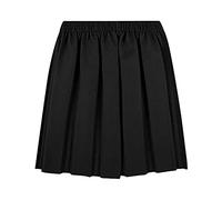 Style Lockers® Girls Back to School Uniform Skirts Summer Formal Dress Bottom Round Elasticated Waist Box Pleated Skirt Stretch (Black, 7-8 Years)
