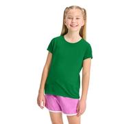 Style Lockers® Girls Short Sleeve T-Shirt - 100% Cotton Kids Plain Round Neck Basic Top - Children PE School Active Tees Shirts (Jade Green, 5-6 Years)