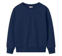Style Lockers® Kids Boys Sweatshirt Back to School Fleece Plain Jumper Round Neck Pullover Uniform Top Sweater Navy 9-10 Years