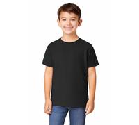 Style Lockers® Kids Crew Neck Plain T-Shirt Short Sleeve Casual Tees for Boys 100% Cotton Tops for Children PE School Tee Shirts (Black, 11-12 Years)
