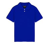 Style Lockers Kids Plain Polo Shirt Boys Girls Short Sleeve School Uniform Cotton Summer Top Royal Blue 9-10 Years