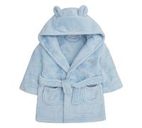 STYLE MIXX Baby Boys Hooded Supersoft Fleece Bath Robe With Ears Girls Heart Dressing Gown (18-24 MONTHS, BLUE 18C205)