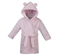 STYLE MIXX Baby Boys Hooded Supersoft Fleece Bath Robe With Ears Girls Heart Dressing Gown (6-12 MONTHS, PINK 18C203)