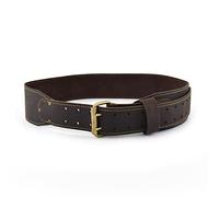 Style n Craft - 3" Wide Tapered Full-Grain Oiled Leather Work Belt, Durable and Rugged Belt, Dark Brown (74054)