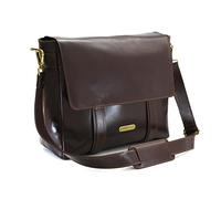Style n Craft 392005 Messenger Bag in Full Grain Leather in Dark Brown