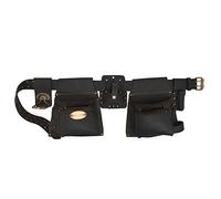 Style N Craft Standard 6 Piece 10 Pocket Carpenter's Tool Belt Combo in Heavy Duty Oiled Full Grain Leather, Fully Adjustable as Required, Dark Brown, Size