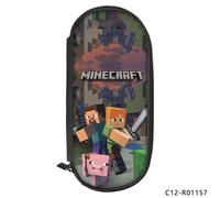 (Style N) Minecraft Single Layer Pen Bag Fashion Comfortable Cartoon Square Stationery