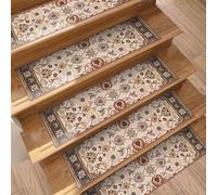 Style Non-Slip Stair Treads for Kids Elders & Pets | Ethnic Design Carpet Mats | & Safe Step Carpet - 3 to 9 PCS Option