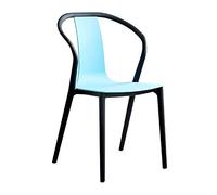 Style Plastic Lounge Chair Ergonomic OnePiece Molded Negotiation Chair Blue Max Load 120kg Modern Design for Home & Office Comfortable Seating Solution