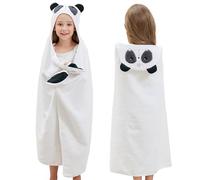 Style Quarters Baby Bath Towel - 100% Cotton Terry Soft Hooded Towel Cartoon Panda Baby Beach Towels Super Absorbent Large Embroidery Kids Hooded Bath Toddler Towel with 50"x30"(White)