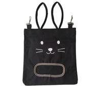 Style Rabbit Suspended Type Hay Bag Rabbit Styling Feed Bag Dutch Pig Hamster Feeding Bag Little Pet Products(Schwarz)