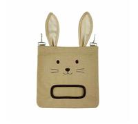 Style Rabbit Suspended Type Hay Bag Rabbit Styling Feed Bag Dutch Pig Hamster Feeding Bag Little Pet Products(Brown)