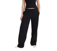 Style & Republic Women's Relaxed Fit Cotton Jogging Bottoms, Wide Leg, Elastic Waistband with Drawstring, Ultra Soft Fleece, Loungewear for Yoga and Leisure, Sweatpants with Pockets, black, XL