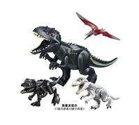 (Style S 4pcs) Large Dinosaur Figure Big Size Indominus T Rex Blocks Fit Lego Toys